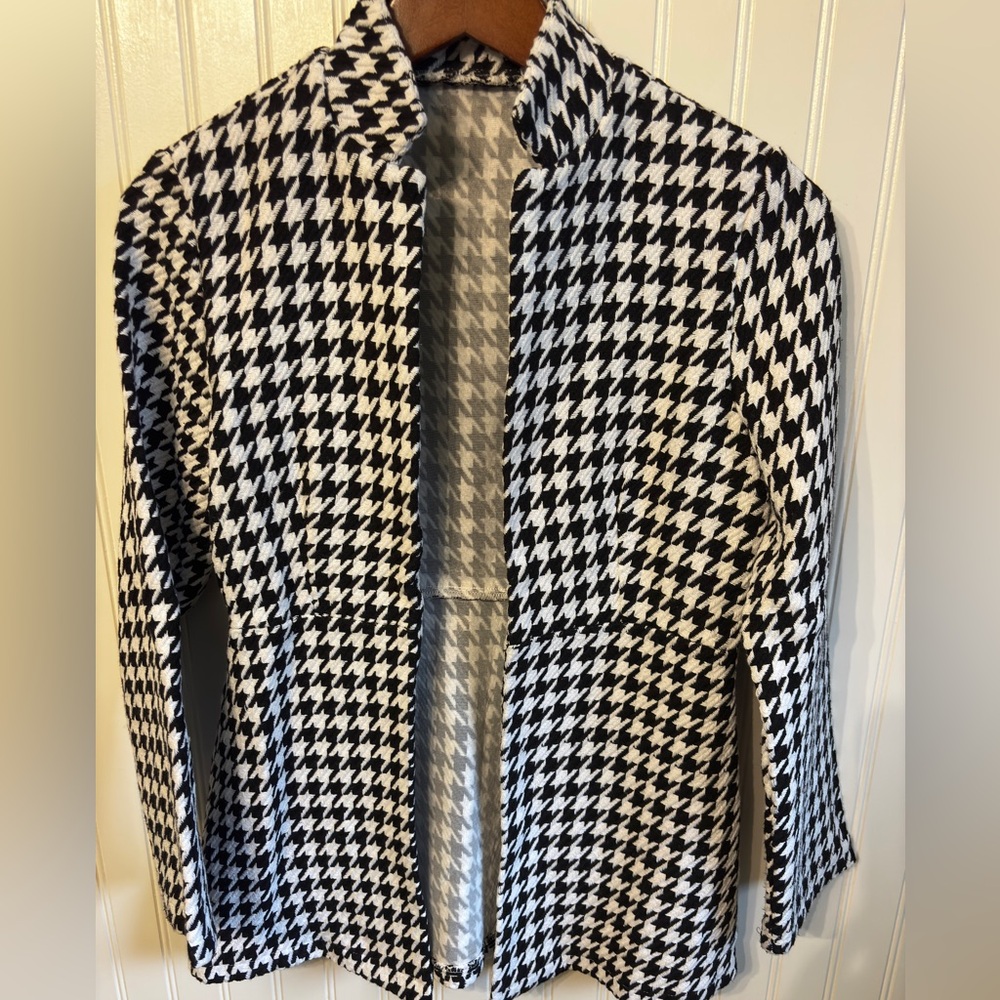 Black and White Houndstooth Jacket blazer